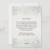 Elegant  Bedankt Stationery Kaart (Achterkant)