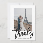 Elegant Bedankt | Typografie en bruiloft foto (Voorkant)