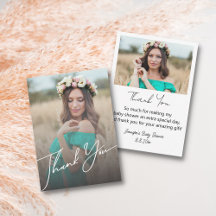 elegant bedankt u baby shower 2 foto's stijlvol