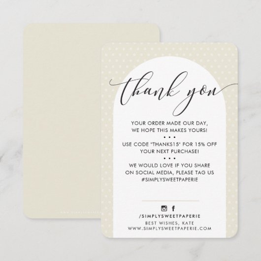 ELEGANT BEDANKT U DE moderne oergriffie zwart (Voorkant / Achterkant)