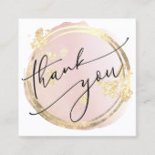 elegant bedankt vierkante visitekaartje (Voorkant)