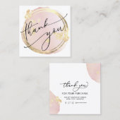 elegant bedankt vierkante visitekaartje (Voorkant / Achterkant)