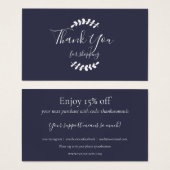 Elegant bedankt voor de Kaart voor de korting op w (Voorkant /achterkant)