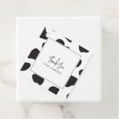 Elegant bedankt voor de komst grillige Koe print Bedankjes Labels (In situ)