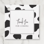 Elegant bedankt voor de komst grillige Koe print Bedankjes Labels (Voorkant)