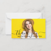 elegant bedankt voor het afstuderen van de kalligr notitiekaartje (Voorkant)