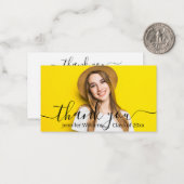 elegant bedankt voor het afstuderen van de kalligr notitiekaartje (Voorkant / Achterkant in situ)