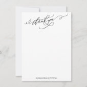 Elegant bedankt voor je kalligrafie zwart-wit (Voorkant)