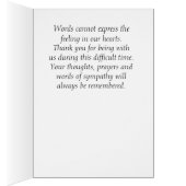 Elegant Bedankt voor je medeleven (Binnen (Rechts))