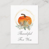 Elegant bedankt voor je pompoenThanksgiving Plaatskaartje (Voorkant)