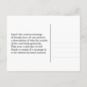 Elegant "bedankt voor je vriendelijkheid" Briefkaa Briefkaart (Achterkant)