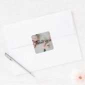 Elegant bedankt voor Square Stickers (Envelop)