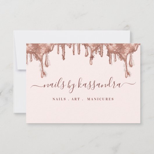 Elegant Bedankt voor uw bestelling Gold Glitter Dr (Achterkant)