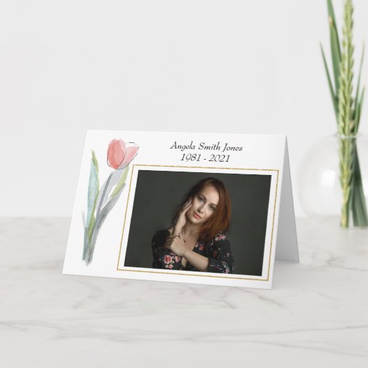 Elegant bedankt voor uw medeleven kaart (Voorkant)