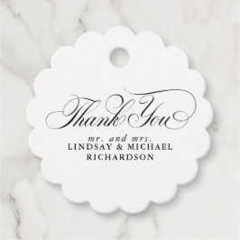 Elegant Bedankt White Wedding Bedankjes Labels