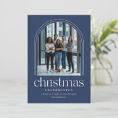 Elegant Bedrijf Bedrijfsfoto Kerst Feestdagenkaart (Staand voorkant)