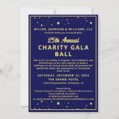Elegant Bedrijf Charity Gala Ball Blauw Goud Kaart (Voorkant)