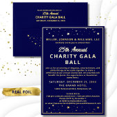 Elegant bedrijf Charity Gala Ball Blue Budget Folie Uitnodiging