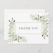 Elegant bedrijf dank u botanisch groen briefkaart (Voorkant / Achterkant)