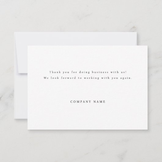 Elegant bedrijf Logo Business Bedankt (Achterkant)