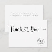 Elegant bedrijf Logo Business Bedankt (Voorkant / Achterkant)