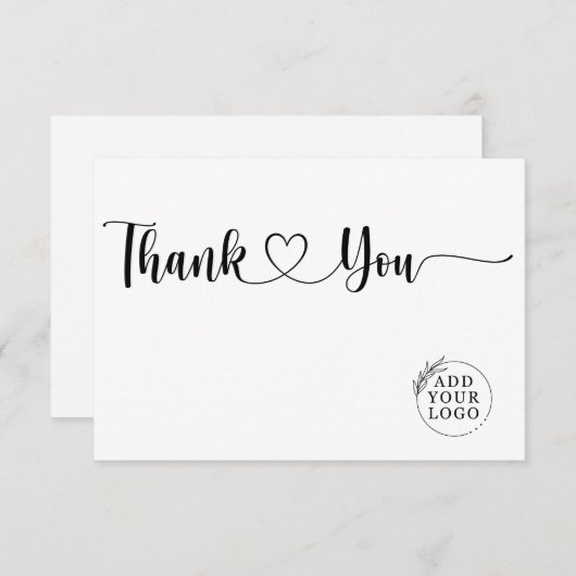 Elegant bedrijf Logo Business Bedankt (Voorkant / Achterkant)