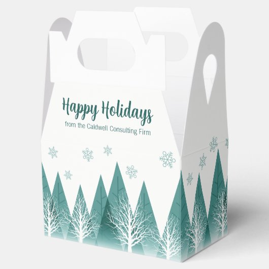 Elegant Bedrijf Vakantie Party Green Forest Bedankdoosjes (Geopend)