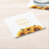 Elegant Bedrijf Zomer Event Kartonnen Onderzetters (Schuin)