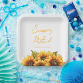 Elegant Bedrijf Zomer Event Papieren Bordje (Feest)