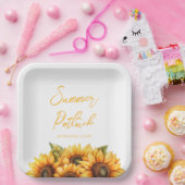 Elegant Bedrijf Zomer Event Papieren Bordje (Feest)