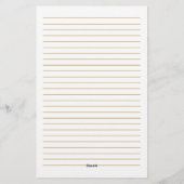 Elegant Bedrijfs Monogram Logo Gouden Vierkante Ge Briefpapier (Achterkant)