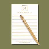 Elegant Bedrijfs Monogram Logo Gouden Vierkante Ge Post-it® Notes