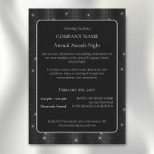 Elegant Bedrijfsbedrijf black sparkle award avond Kaart