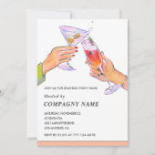Elegant Bedrijfsfeest Nodig Cocktail Party uit Kaart (Voorkant)