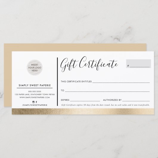 ELEGANT BEDRIJFSleven moderne chic zwarte nepgoud (Voorkant / Achterkant)