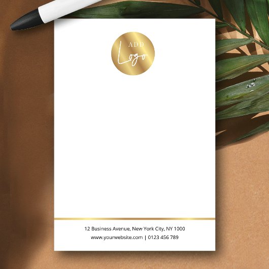 Elegant bedrijfslogo nep goudeffect merknaam post-it® notes