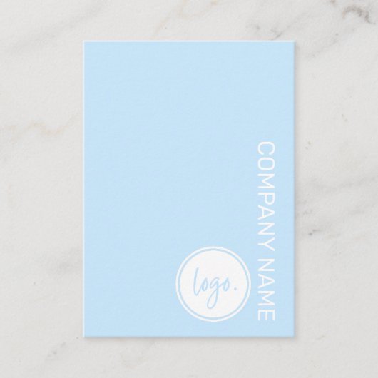 ELEGANT BEDRIJFSMERK BEDRIJFSNAAM & LOGO ON BLUE VISITEKAARTJE (Voorkant)