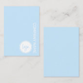 ELEGANT BEDRIJFSMERK BEDRIJFSNAAM & LOGO ON BLUE VISITEKAARTJE (Voorkant / Achterkant)