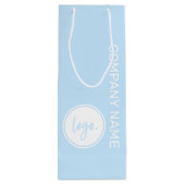 ELEGANT BEDRIJFSMERK BEDRIJFSNAAM & LOGO ON BLUE WIJN CADEAUTAS (Achterkant)