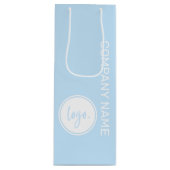 ELEGANT BEDRIJFSMERK BEDRIJFSNAAM & LOGO ON BLUE WIJN CADEAUTAS (Voorkant)