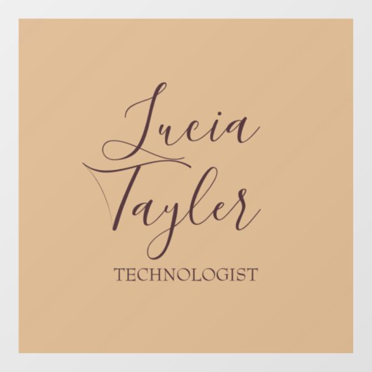 Elegant bedrijfsschrift blozen raamsticker (Vel)