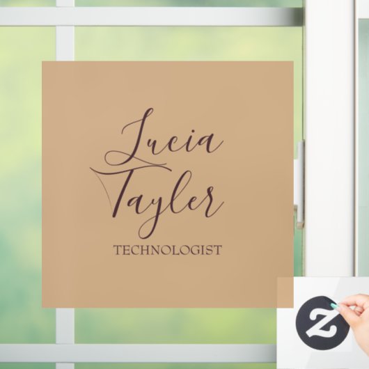 Elegant bedrijfsschrift blozen raamsticker (Huis)