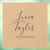 Elegant bedrijfsschrift blozen raamsticker (Vel 3)