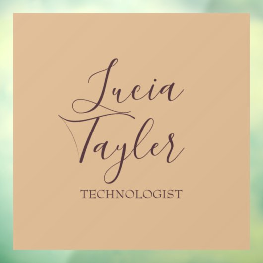 Elegant bedrijfsschrift blozen raamsticker (Vel 3)