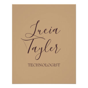 Elegant bedrijfsscriptbrij perfect poster