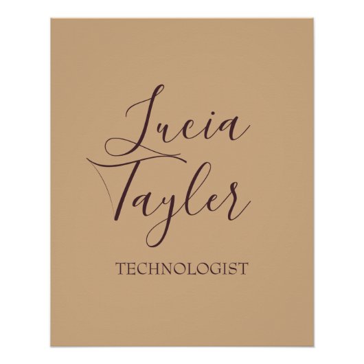 Elegant bedrijfsscriptbrij perfect poster (Voorkant)