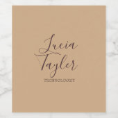 Elegant bedrijfsscriptbrij wijn etiket (Enkel label)