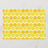 Elegant Bee and Honeycomb Baby shower Advice Advieskaart (Achterkant)