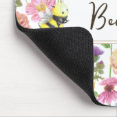 Elegant Bee en Wildflower Waterverf Pattern Muismat (Hoek)