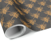 Elegant Bee pattern Cadeaupapier (Rol Hoek)